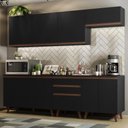 Ver imagem 1 de Armário de Cozinha Completa 250cm Preto Reims Madesa 01