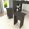 Conjunto de 2 Bancos Preto Ff Mdp 42x30x26cm - 2