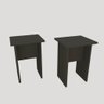 Conjunto de 2 Bancos Preto Ff Mdp 42x30x26cm - 1