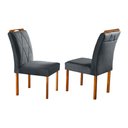 Ver imagem 3 de Conjunto Sala de Jantar Natalle 4 Lugares com Mesa Redonda e Tampo em Vidro 1,2m e 4 Cadeiras Móveis