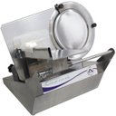 Ver imagem 1 de Fatiador Cortador Frios Elétrico Lâmina Inox 250mm Ajuste Espessura Arbel 250 Nsx Inox Bivolt