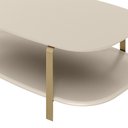 Ver imagem 5 de Mesa de Centro Olimpo 2 Prateleiras Off White - Linea Brasil