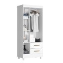 Ver imagem 5 de Quarto Bebê Infantil com Guarda-Roupa 3 Portas e 2 Gavetas com Cômoda 4 Gavetas Branco