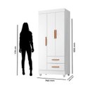 Ver mais imagens de Quarto Bebê Infantil com Guarda-Roupa 3 Portas e 2 Gavetas com Cômoda 4 Gavetas Branco