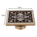 Ver imagem 2 de Ralo Bronze Antigo Quadrado Grelha 10x10 Anti Odor Retrô