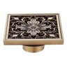 Ralo Bronze Antigo Quadrado Grelha 10x10 Anti Odor Retrô - 1
