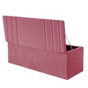 Ver imagem 2 de Calçadeira Baú Recamier Estofada Cama de Solteiro 90cm Grécia Suede Rosa Bebe- Mabe Magazine