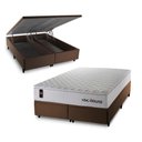Ver imagem 1 de Conjunto Box Baú Super King New Moon Marrom 193x203x73 c/ Molas Ensacadas