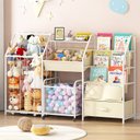 Ver imagem 1 de Estante Infantil Organizadora Montessori para Livros, Brinquedos e Pelúcias Bege