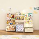 Ver imagem 5 de Estante Infantil Organizadora Montessori para Livros, Brinquedos e Pelúcias Bege