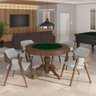 Conjunto Mesa de Jogos Carteado Bellagio Tampo Reversível Verde e 4 Cadeiras Madeira Poker Base Estr - 1