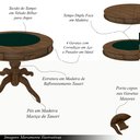 Ver imagem 2 de Conjunto Mesa de Jogos Carteado Bellagio Tampo Reversível Verde e 4 Cadeiras Madeira Poker Base Estr