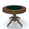 Conjunto Mesa de Jogos Carteado Bellagio Tampo Reversível Verde e 4 Cadeiras Madeira Poker Base Estr - 6