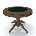 Ver imagem 6 de Conjunto Mesa de Jogos Carteado Bellagio Tampo Reversível Verde e 4 Cadeiras Madeira Poker Base Estr
