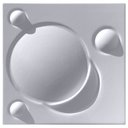 Ver imagem 3 de Forma 3D Gesso e Cimento ABS 1mm - Eclipse 30x30 cm