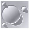 Forma 3D Gesso e Cimento ABS 1mm - Eclipse 30x30 cm - 3