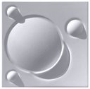 Ver imagem 3 de Forma 3D Gesso e Cimento ABS 1mm - Eclipse 30x30 cm