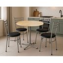 Ver imagem 3 de Mesa de Jantar Redonda 80cm Cinza Tampo Madeira Pinus