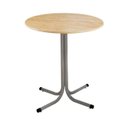 Ver imagem 1 de Mesa de Jantar Redonda 80cm Cinza Tampo Madeira Pinus