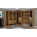 Ver imagem 2 de Modulado Casal Completo 6 Portas 8 Gavetas - Linea-cumaru/fendi - Móveis Novo Horizonte