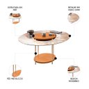 Ver imagem 4 de Mesa de Centro Redonda Tampo de Vidro Mindy H01 Cinamomo - Mpozenato