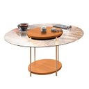 Ver imagem 3 de Mesa de Centro Redonda Tampo de Vidro Mindy H01 Cinamomo - Mpozenato