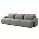 Ver imagem 2 de Sofá Cama Modular Orgânico Retrátil 4 Lugares 230cm Base Madeira Maciça Oxford