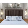 Cabeceira Cama Box Casal 1,60m Estofada Bari com Framer Veludo Pavia - Marrom - Marrom - 1