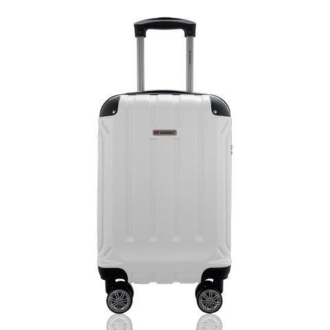 Mala de Viagem Bordo Rígida em Abs Cadeado Segredo Rodas Duplas 360º Gladiador A5mb Tamanho Pp:branc