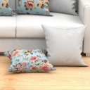 Ver imagem 3 de Capa de Almofada Grande Floral e Branca 2 Unidades 60cm x 60cm Tecido Jacquard