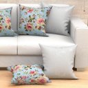 Ver imagem 5 de Capa de Almofada Grande Floral e Branca 2 Unidades 60cm x 60cm Tecido Jacquard