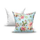 Ver imagem 1 de Capa de Almofada Grande Floral e Branca 2 Unidades 60cm x 60cm Tecido Jacquard