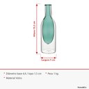 Ver imagem 7 de Vaso Garrafa Decorativo de Vidro Verde 15x5x5cm Enfeite Sala Mesa Estante Flores