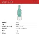 Ver imagem 6 de Vaso Garrafa Decorativo de Vidro Verde 15x5x5cm Enfeite Sala Mesa Estante Flores