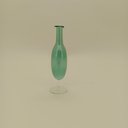 Ver imagem 2 de Vaso Garrafa Decorativo de Vidro Verde 15x5x5cm Enfeite Sala Mesa Estante Flores
