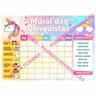 Quadro de Rotina Infantil Unicórnio Atividade para Incentivo - 5