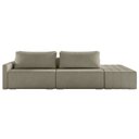 Ver imagem 5 de Sofá Ilha Modulado Milos 232cm Puff Lateral Bouclê Bege Escuro G33 - Gran Belo
