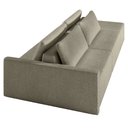 Ver imagem 7 de Sofá Ilha Modulado Milos 232cm Puff Lateral Bouclê Bege Escuro G33 - Gran Belo