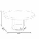 Ver imagem 3 de Mesa de Centro para Sala Redonda Tampo Mdf Pés Aço Allure B01 Cinamomo - Lyam Decor