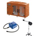 Ver imagem 1 de Kit Pet Shop Máquina de Secar Laranja + Secador 5000 Black e Soprador Revolution Azul Kyklon