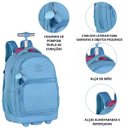 Ver imagem 3 de Mochila Escolar de Rodinhas Rebecca Bonbon Rb24673 Azul