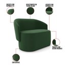 Ver imagem 3 de Sofá 2 Lugares Namoradeira Orgânica para Sala Malu Veludo Verde M11 - D’Rossi