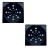 Kit 2 Ralo Grelha Inox Preto Banheiro Quadrado 15x15 C Fecho - 1