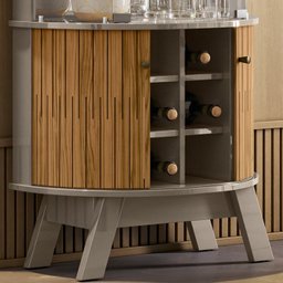 Cristaleira Buffet Aparador Mesa De Centro Fenddi Naturale MDT - 12