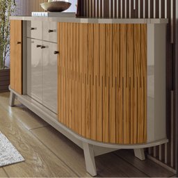 Cristaleira Buffet Aparador Mesa De Centro Fenddi Naturale MDT - 6