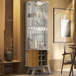 Cristaleira Buffet Aparador Mesa De Centro Fenddi Naturale MDT - 8