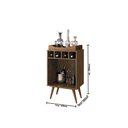 Ver imagem 3 de Aparador Decorativo Bar Pub com Bandeja Nogal/madeira