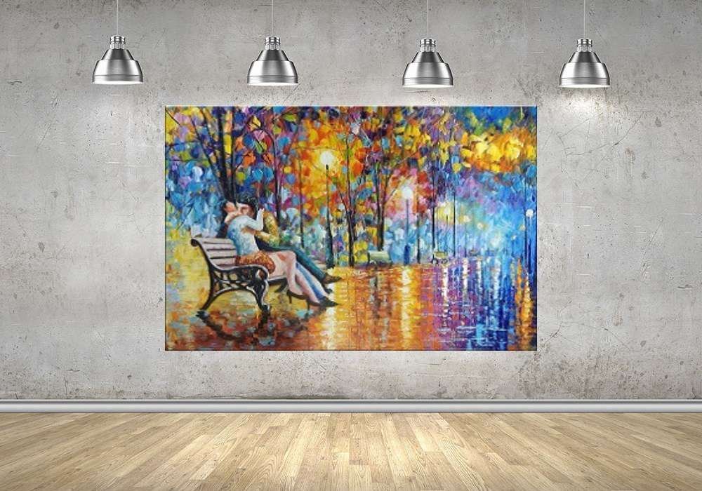 Quadro Pintura Tela Cidade Paisagem Urbana 4003 100cm A X 150cm L Madeiramadeira 7649