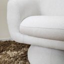 Ver imagem 5 de Poltrona Decoratiova Giratória Organica Petra Base Cone Boucle Off White