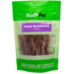 Petisco Desidratado Moela de Avestruz 60g em sticks Natural - Budo Pet - 1